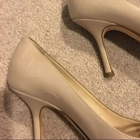 ✨JIMMY CHOO Genuine Italian Leather Embellished Pointy-Toe Pumps, Size EU… - Picture 6 of 6